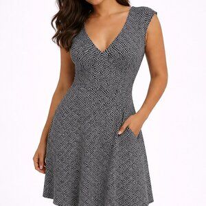 Anthropologie Postmark Rolo Criss-Cross-Back Navy Dress